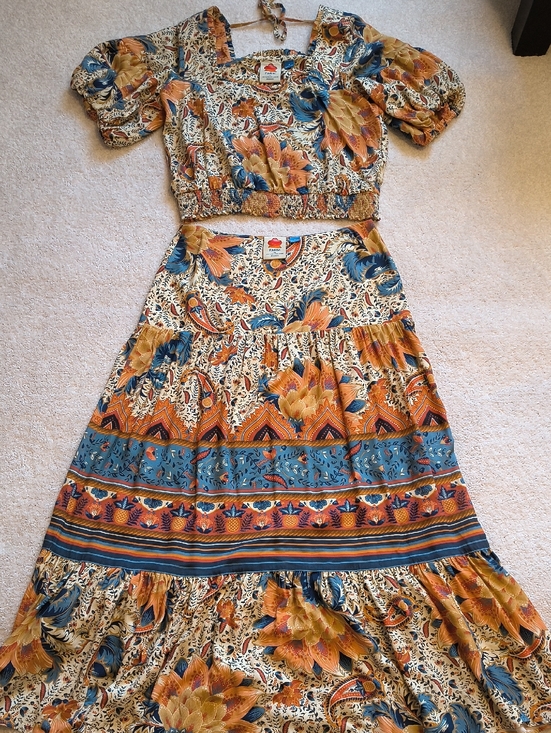 FARM Rio Dresses & Skirts - NWOT Farm Rio For Anthropologie Bambina Floral Skirt Set (M)